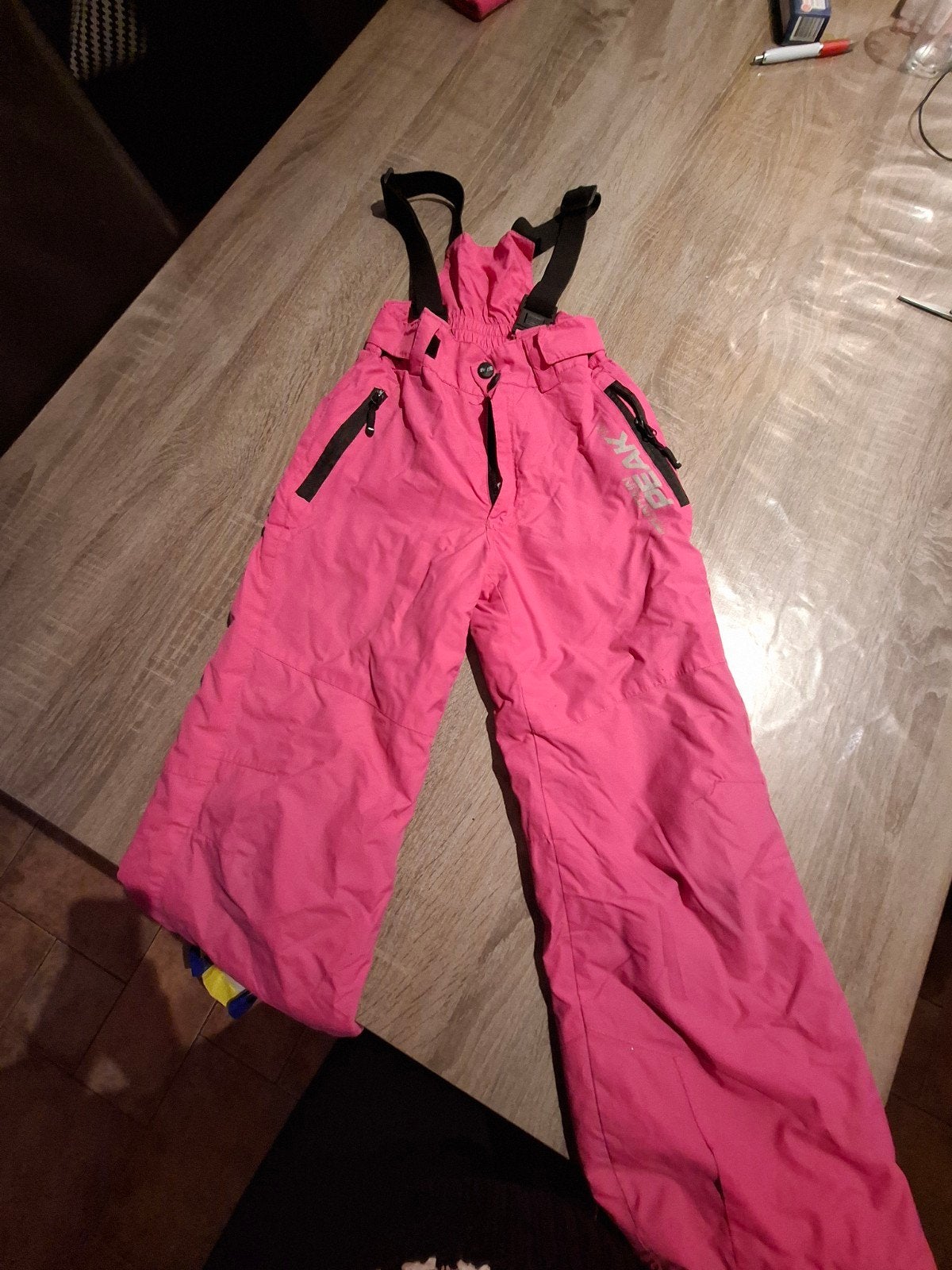 Roze Mountain Peak skibroek voor meisjes, maat 128, Ophalen of Verzenden, Gebruikt, Mountain Peak, Meisje