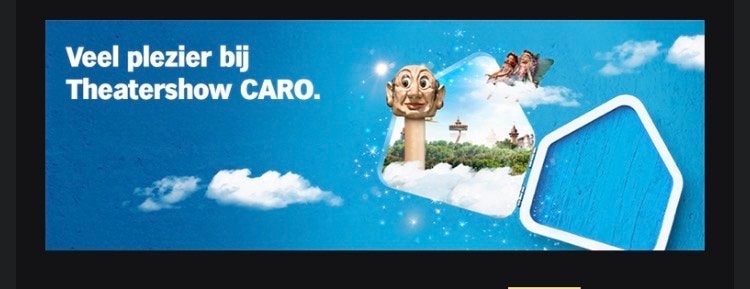 4 AH vouchers Eftelingtheater CARO, Drie personen of meer, Ticket of Toegangskaart