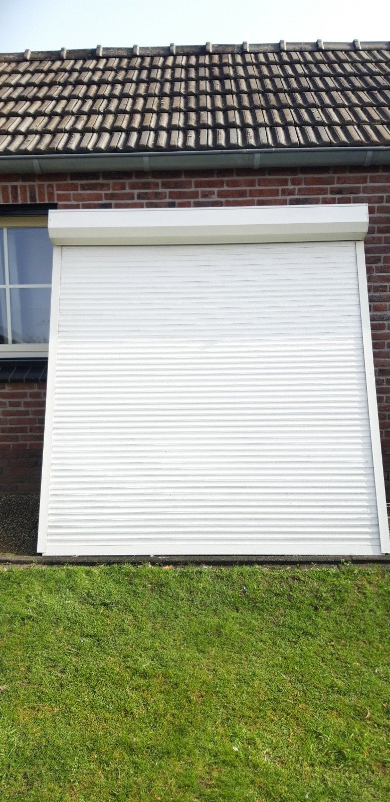 Rolluik elektrisch afmeting 2095mm x 2150mm 9001 Somfy, Doe-het-zelf en Verbouw, Rolluiken, Ophalen, 200 cm of meer, Crème of Beige