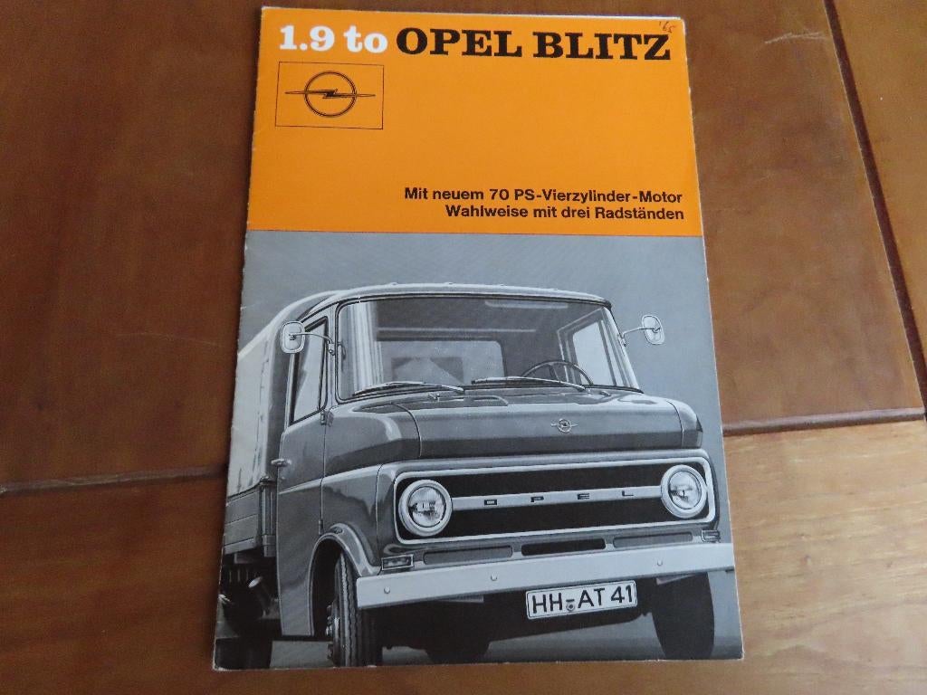 Folder Opel Blitz bestel 1.9 ton 1.9 liter 4-cil. ca 1965, Boeken, Opel, Zo goed als nieuw, Opel, Ophalen of Verzenden