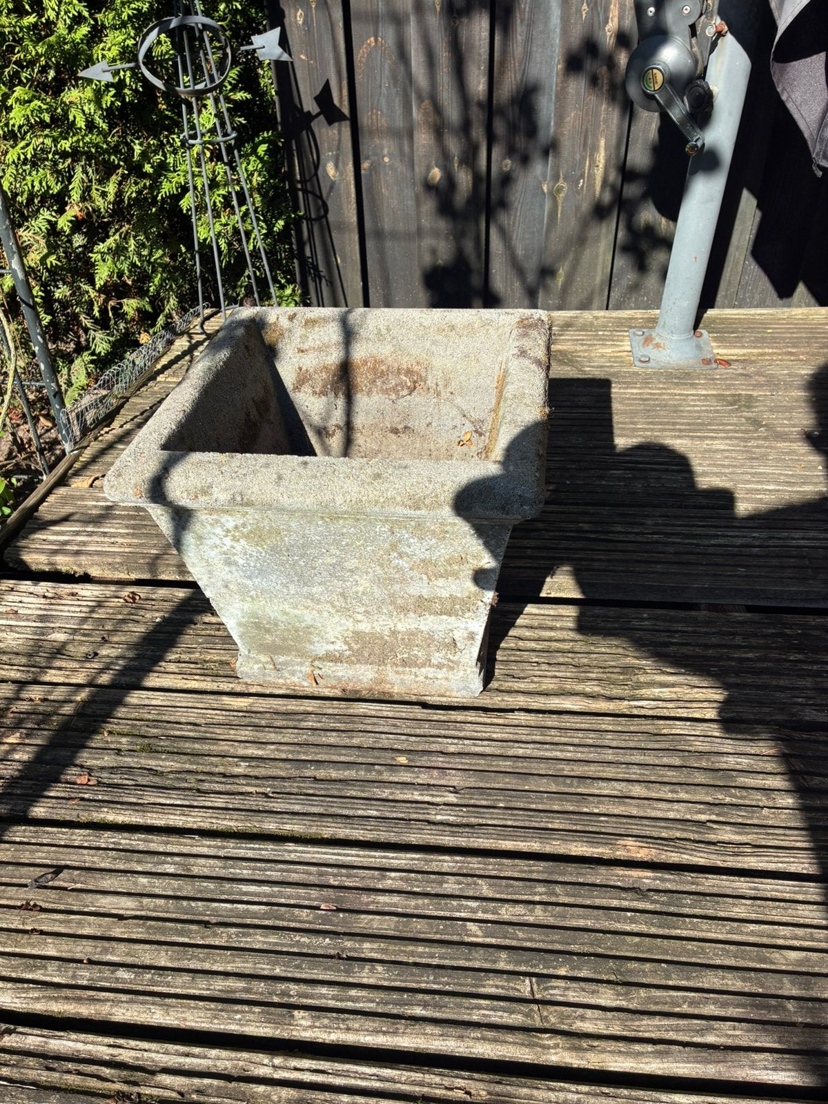Bloempotten, Tuin en Terras, Gebruikt, Vierkant, Minder dan 40 cm, Beton