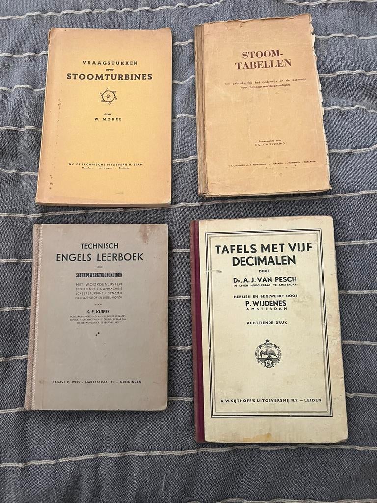 Leerboeken Scheepswertuigkundigen 1945-1950, Antiek en Kunst, Antiek | Boeken en Bijbels, Ophalen of Verzenden