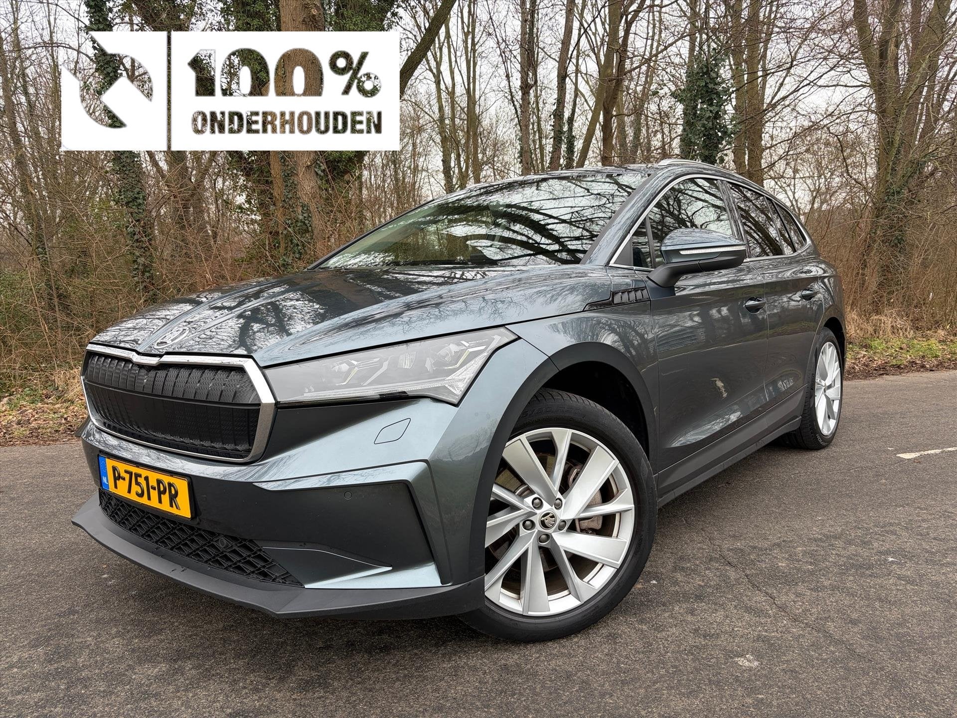 SKODA Enyaq Iv 80 204pk standkachel, SOH 88%, Auto's, Gebruikt, 495 min, 95 pk, Parkeersensor