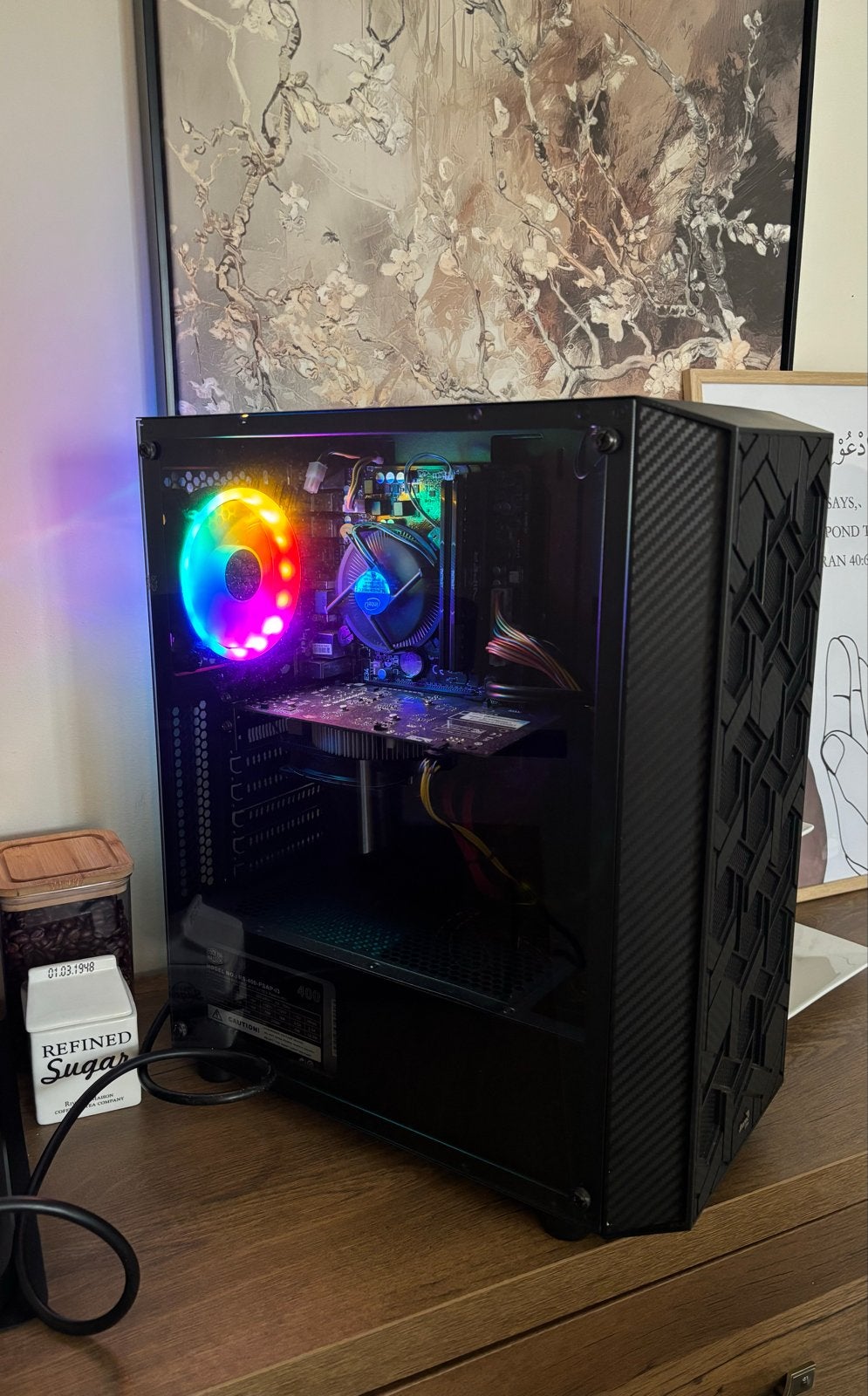 Gaming PC + 24” Philips Full HD Monitor, Gebruikt, Kantelbaar, Full HD, DVI