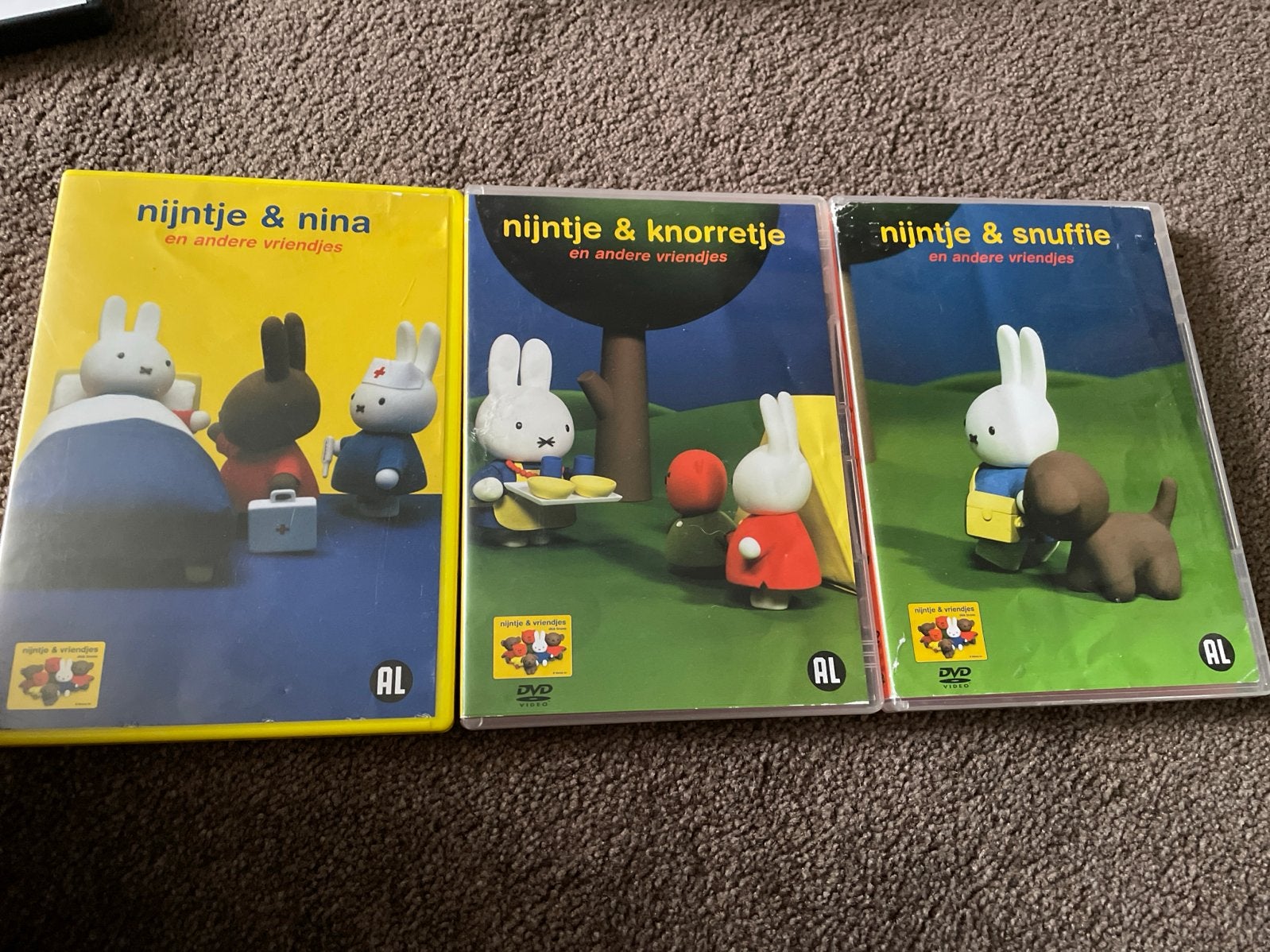 Nijntje DVD Boxen: Nina, Knorretje & Snuffie, Gebruikt, Verzamelbox, Alle leeftijden, Familie