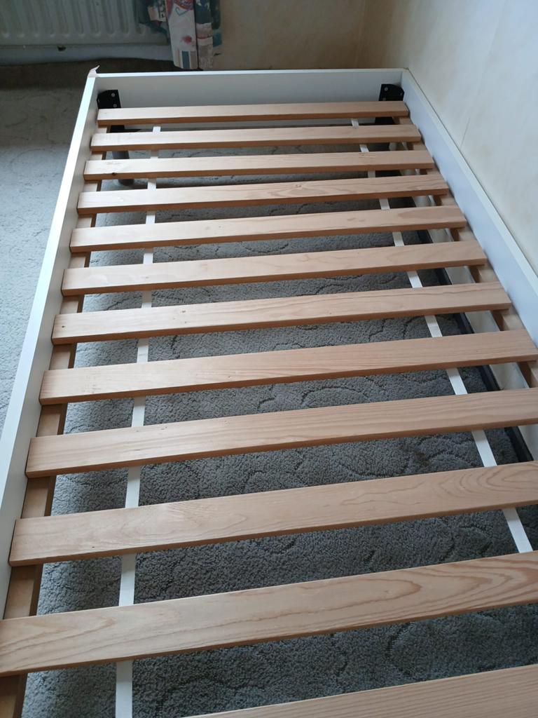 Lattenbodem, Ophalen, Gebruikt, 90 cm, Eenpersoons