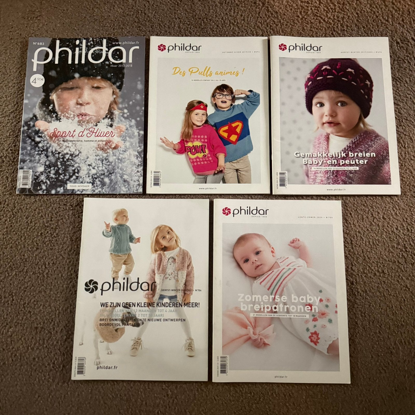 Phildar tijdschiften baby en kinder patronen NIEUW!, Ophalen of Verzenden, Nieuw, Breien, Patroon of Boek