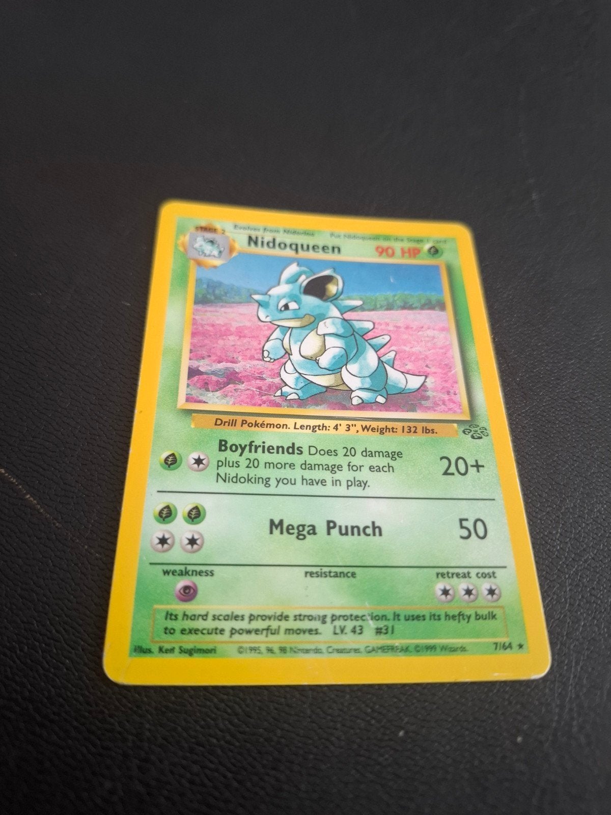 Nidoqueen Pokémon Kaart (Base Set 2, 7/64), Ophalen of Verzenden, Gebruikt, Losse kaart