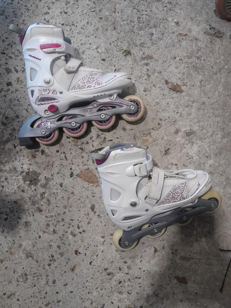 Kinder skeelers roze/paars, wit en grijs maat 34/37, Sport en Fitness, Skeelers, Overige merken, Kinderen, Ophalen of Verzenden