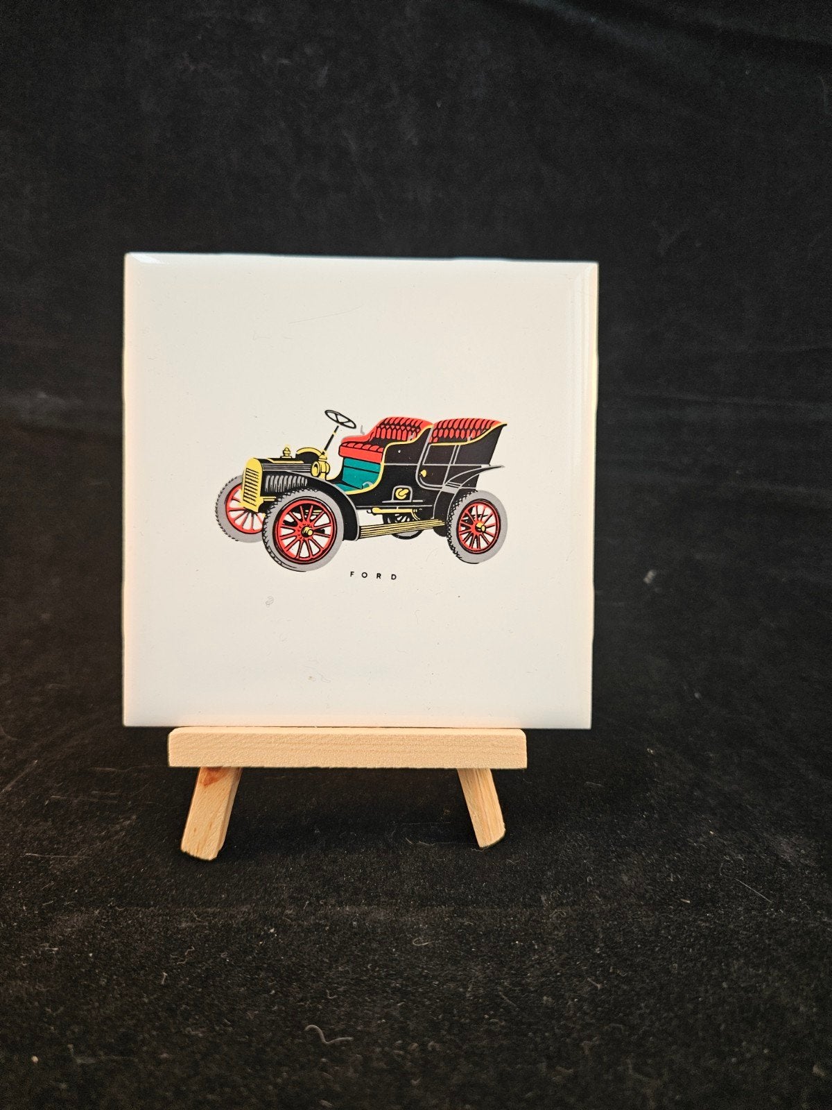 Vintage H&R Johnson Autotegel 1965 - Ford Oldtimer, Ophalen of Verzenden