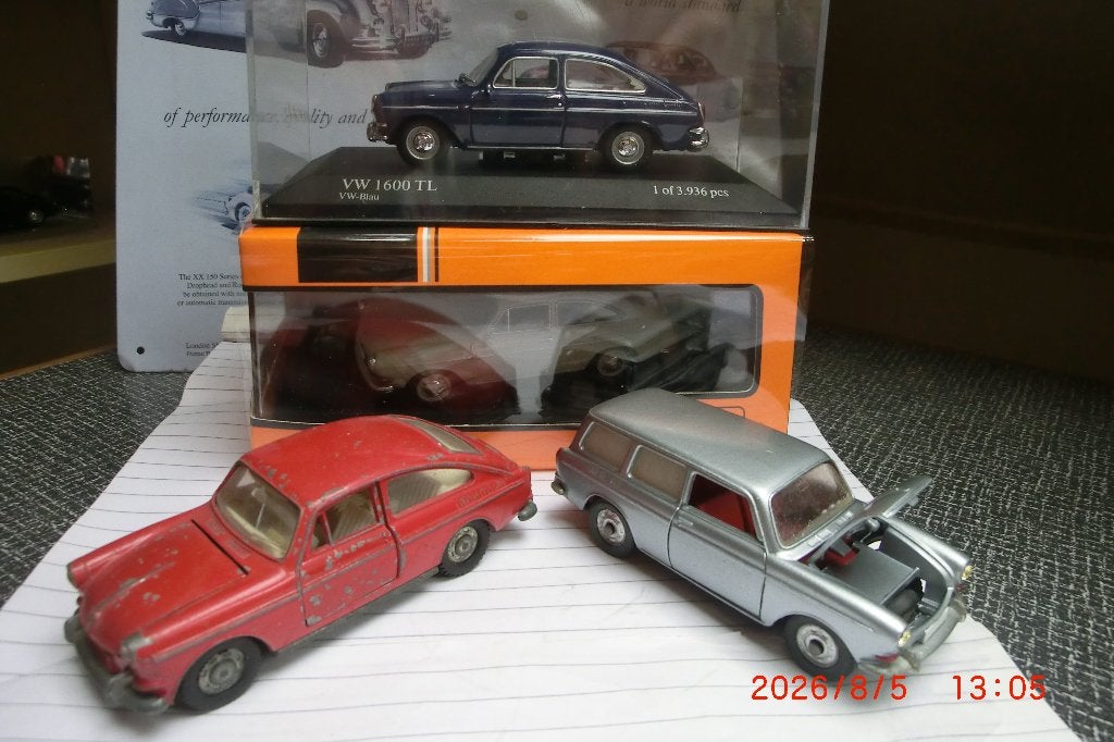 4x VW 1600 1:43, Ophalen of Verzenden, Gebruikt, Auto, Overige merken