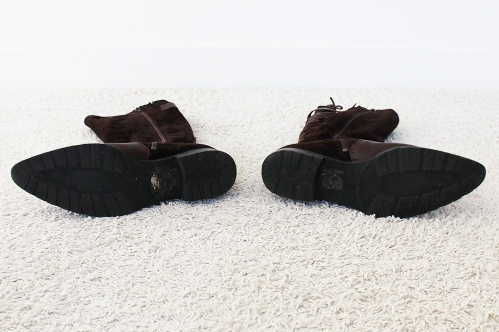 Prachtige Bruin Suede Via Vai Laarzen s27 (Maat 41) € 95,-, Via Vai, Hoge laarzen, Bruin, Ophalen of Verzenden