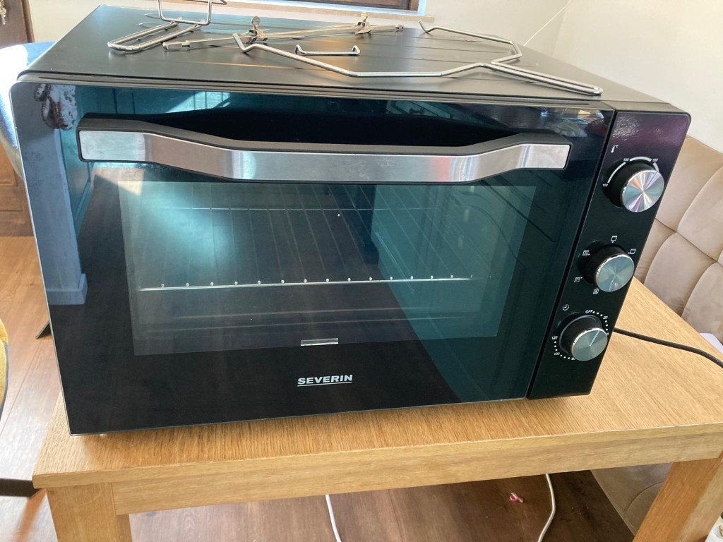 Bak- en Grilloven 60L  zwart Severin TO 2066, Witgoed en Apparatuur, Ovens, Ophalen, Minder dan 45 cm, Hete lucht, Oven met grill