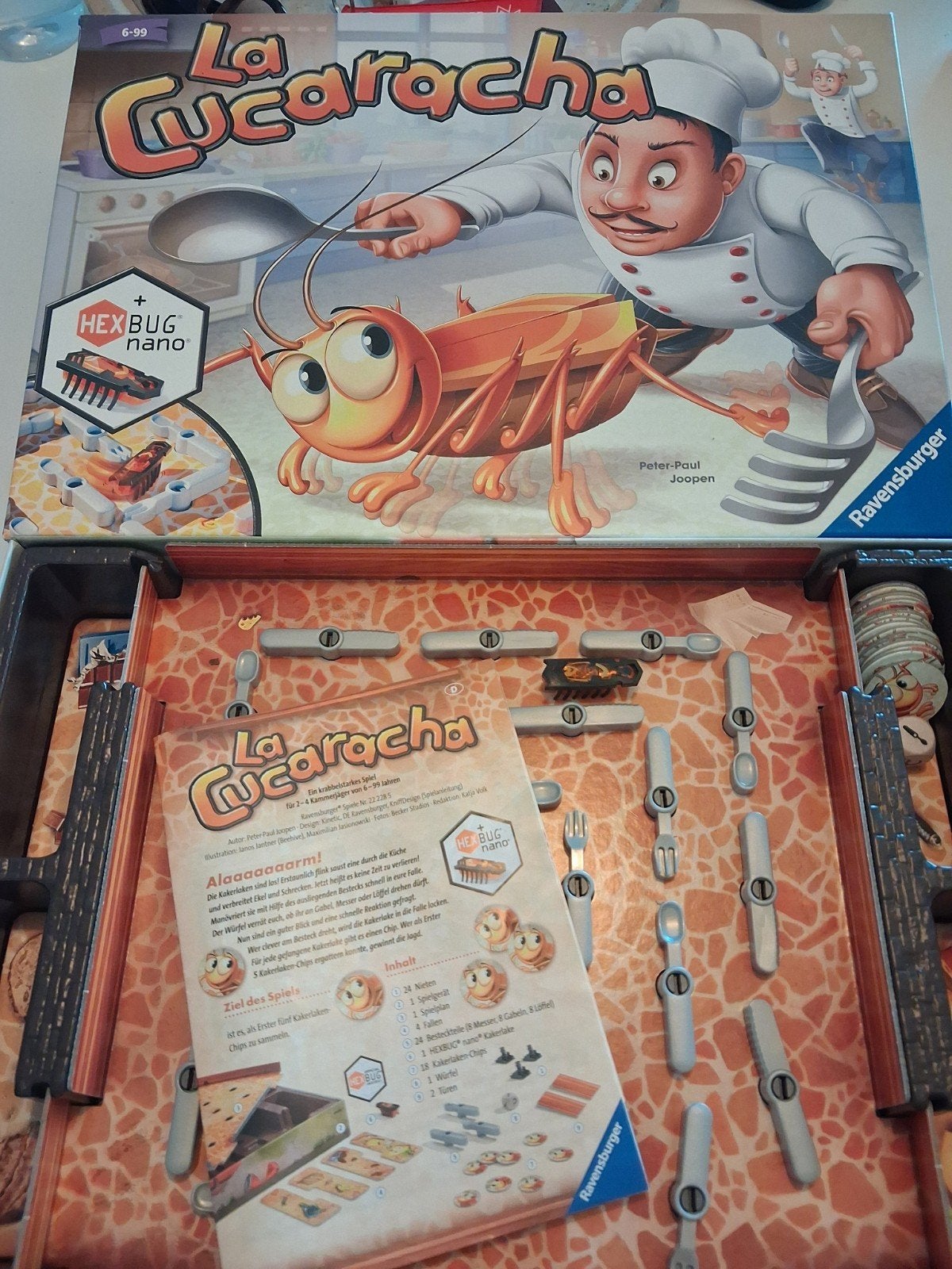 Spel La Cucaracha, Ophalen