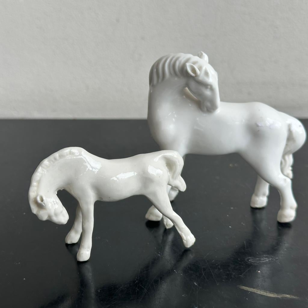 Chinees porselein paarden beeldjes 5/7 cm H, Ophalen of Verzenden, Gebruikt
