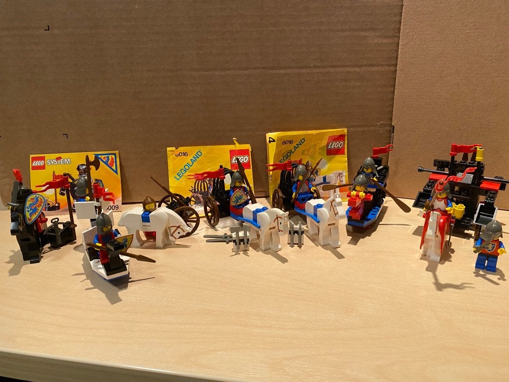 Partij Vintage LEGO Castle Ridders - Jaren 80/90, Gebruikt, Inclusief instructies, Lego, Ophalen of Verzenden