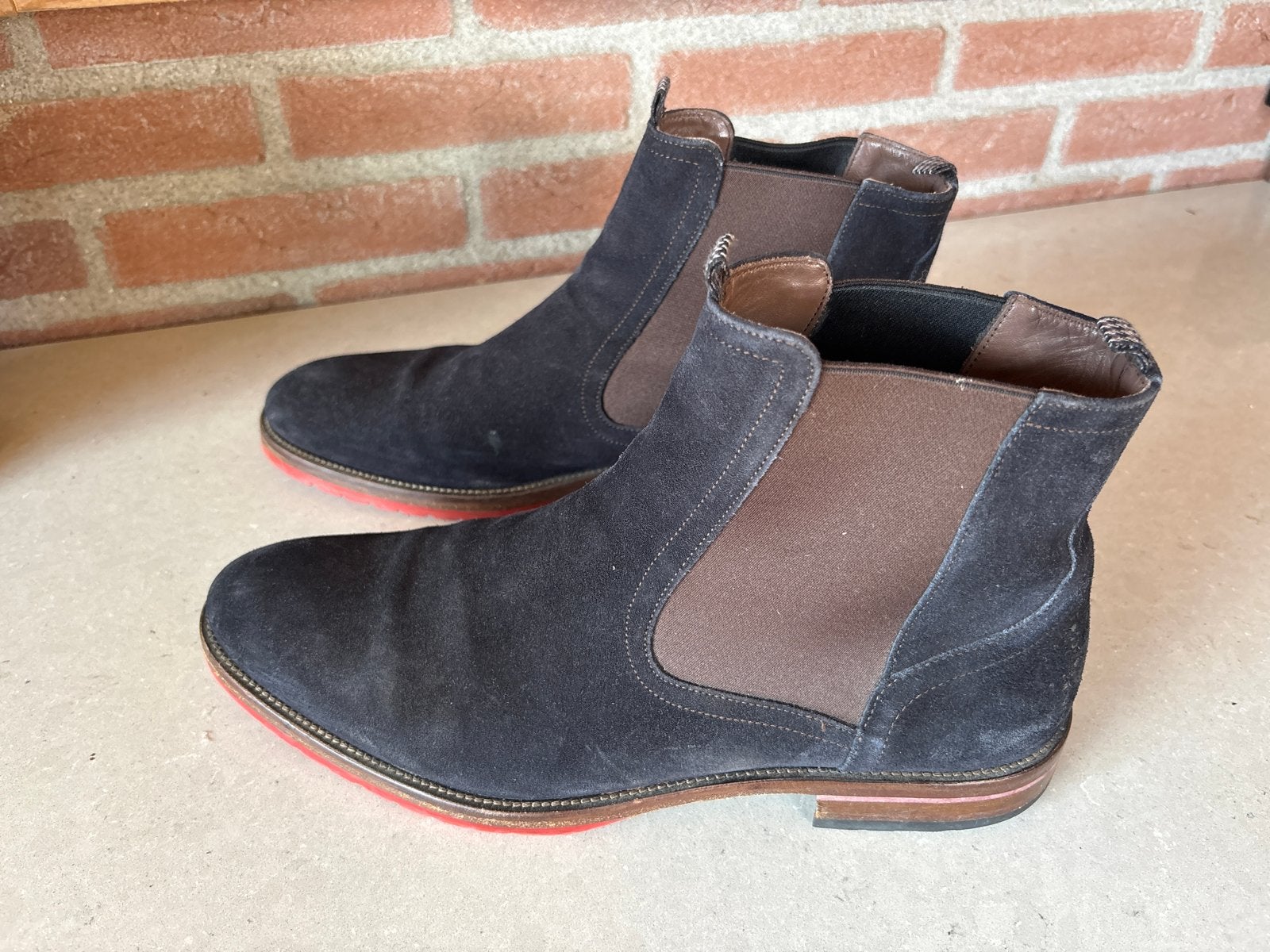 Floris van Bommel suède boots maat 10, Ophalen of Verzenden, Gedragen, Zwart, Boots