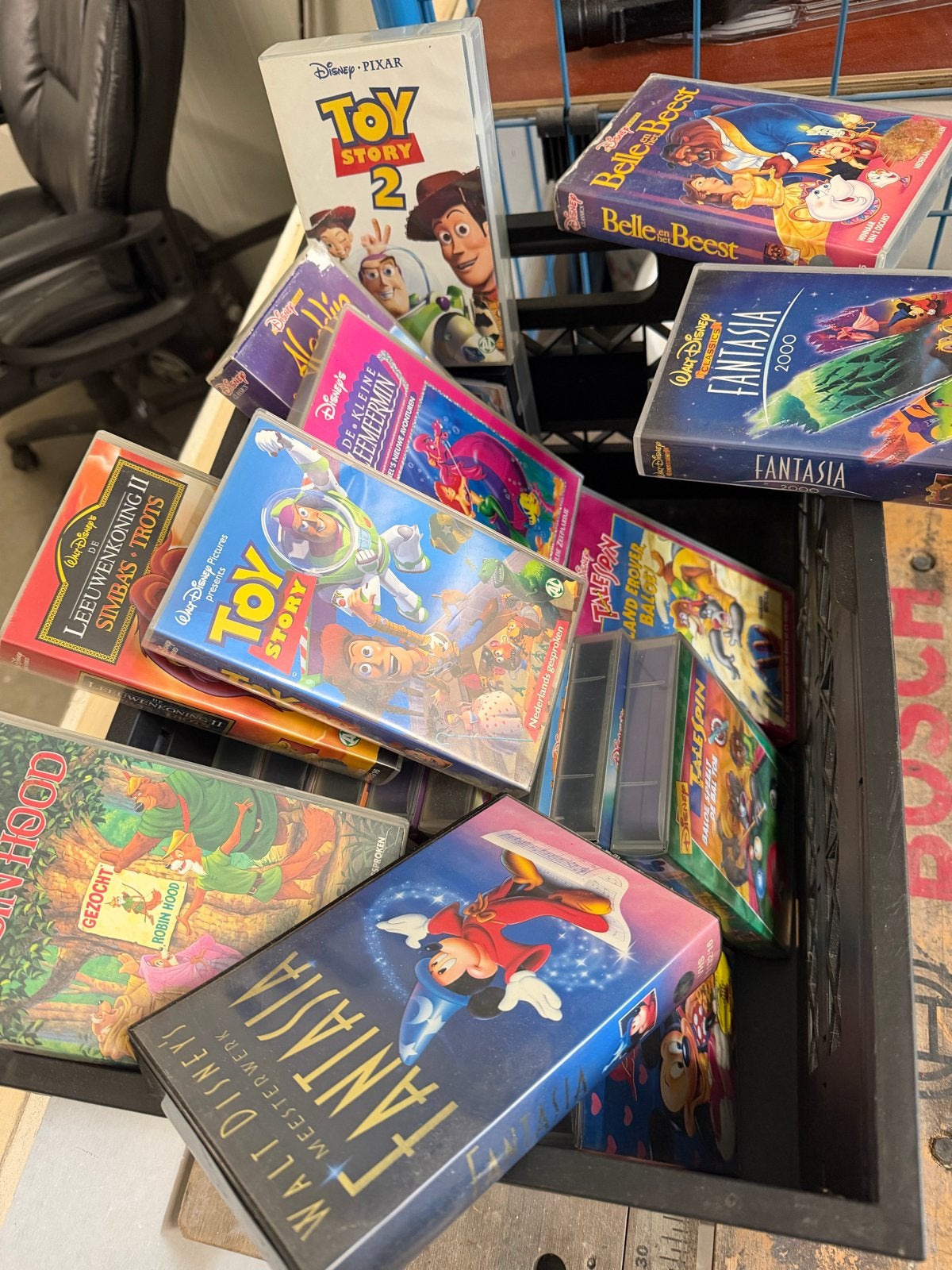 30 originele Walt Disney tekenfilms op VHS banden, Cd's en Dvd's, VHS | Kinderen en Jeugd, Gebruikt, Tekenfilm, Alle leeftijden