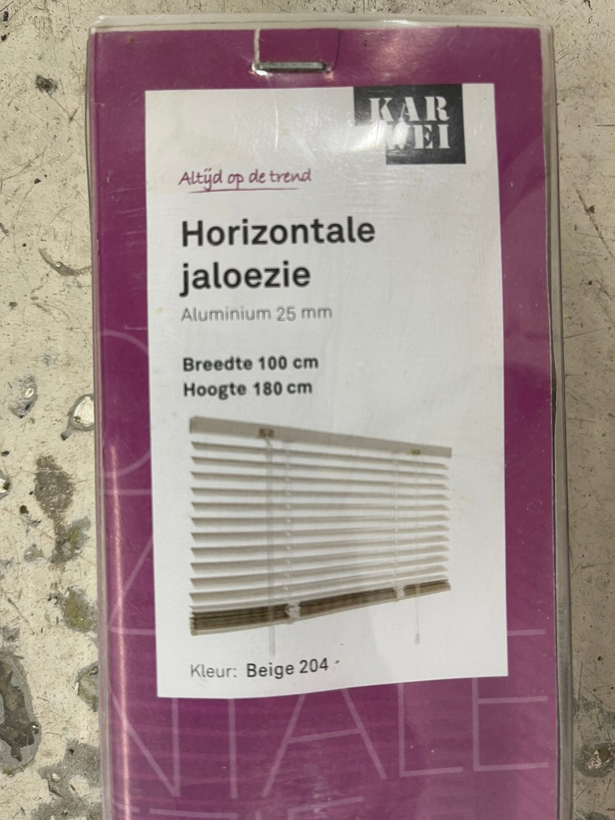 Nieuwe Horizontale Jaloezie Beige - 100x180 cm Aluminium, Huis en Inrichting, Ophalen of Verzenden, Nieuw, Beige