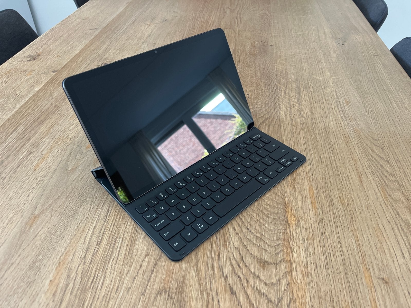 Samsung Galaxy Tab S8 met officiele Toetsenbord Cover, Computers en Software, Usb-aansluiting, 11 inch, Ophalen of Verzenden, Zo goed als nieuw