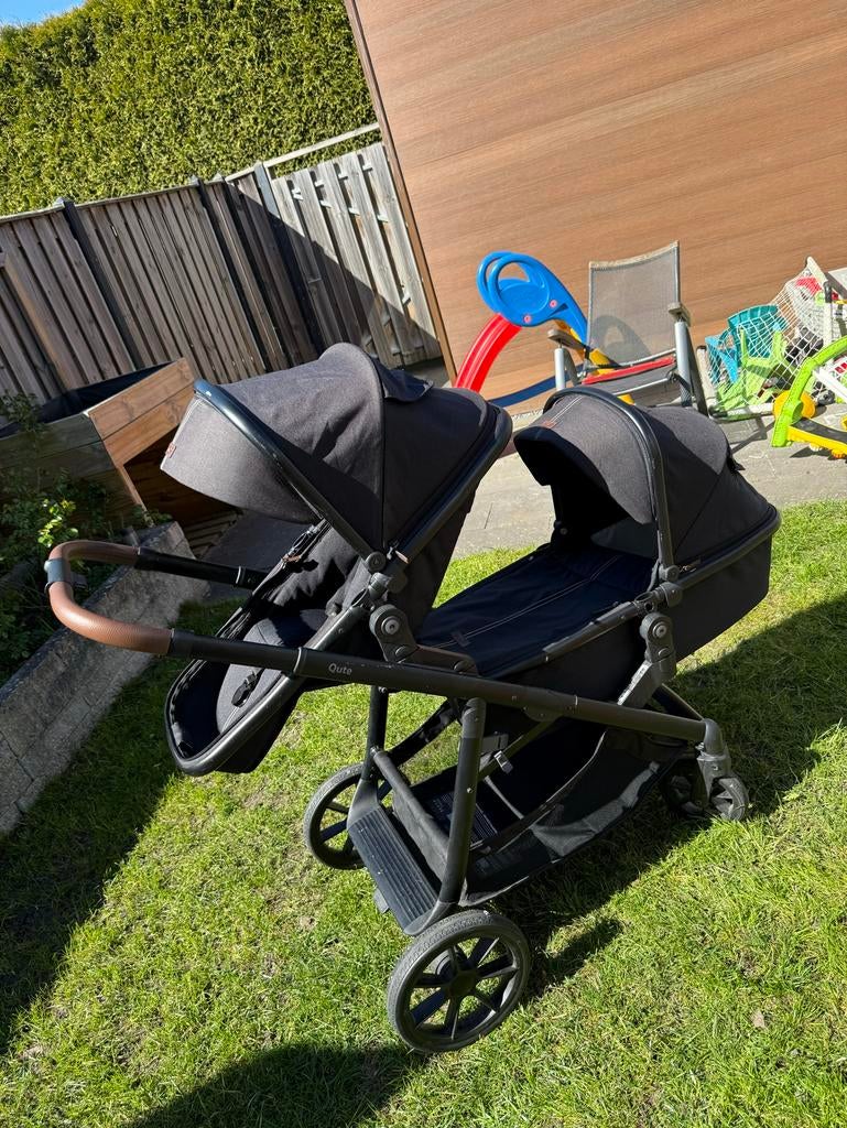 Qute Qtwin dubbele wagen - Flexibele combinaties, Kinderen en Baby's, Kinderwagens en Combinaties, Overige merken, Gebruikt, Duowagen