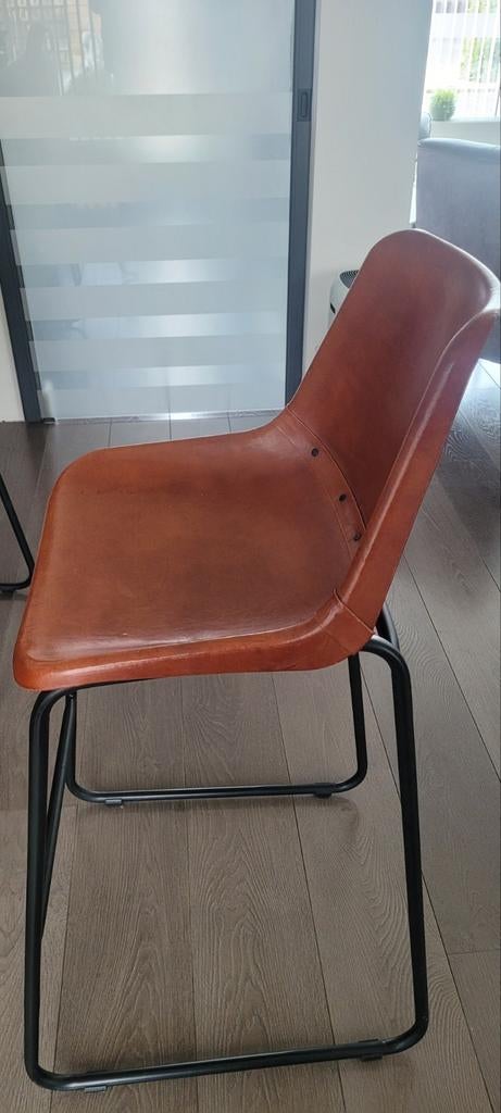 Barkrukken leder, Ophalen of Verzenden, Zo goed als nieuw, Leer, Drie
