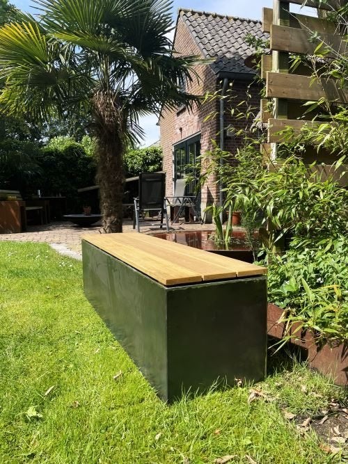 Cortenstaal of aluminium, tuinbank, Ophalen of Verzenden, Nieuw, Overige materialen