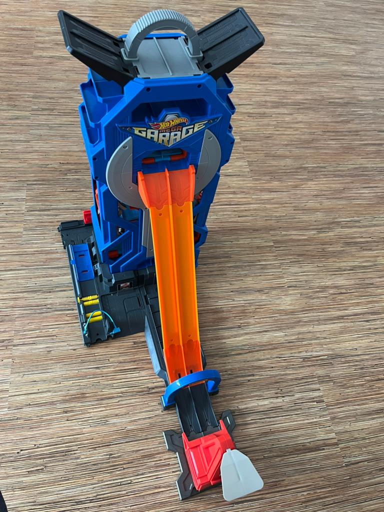 Hot Wheels Mega Garage — Launcher, Dual Tracks, Garage Ramp, Ophalen, Zo goed als nieuw