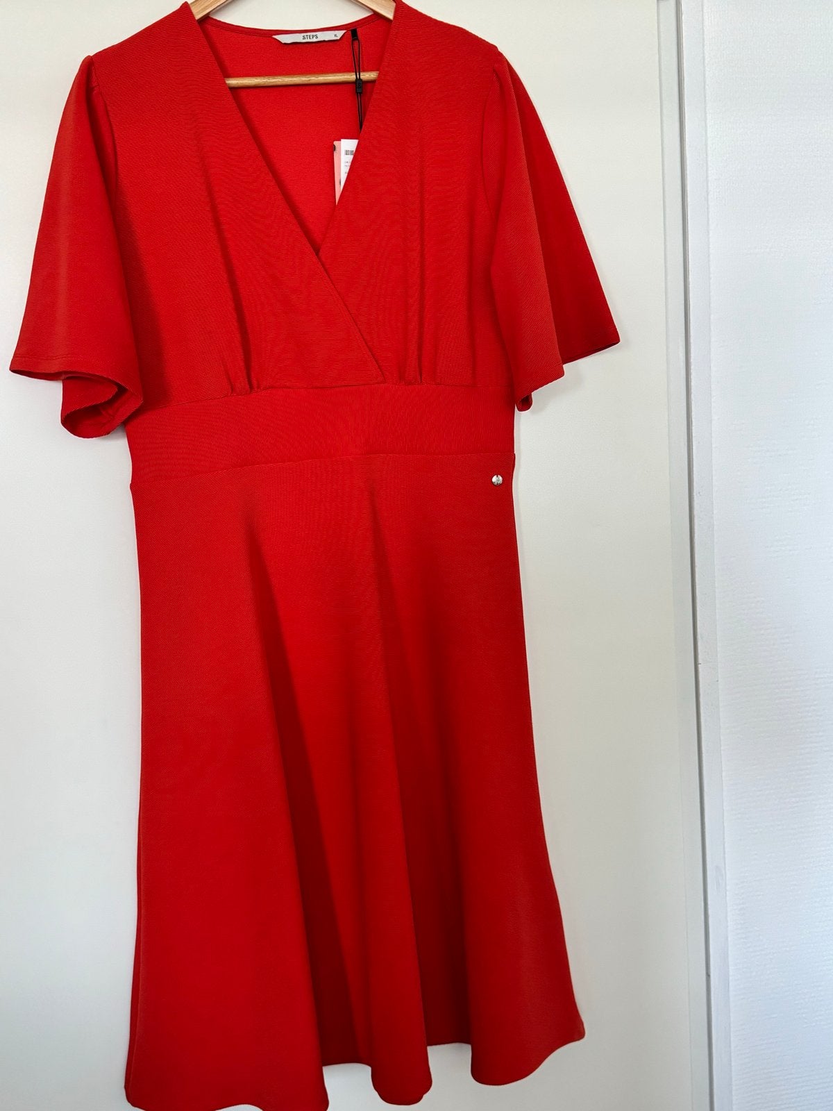 Nieuwe Steps Sadie Jurk - Rode fit&flare jurk, maat XL, Kleding | Dames, Jurken, Nieuw, Maat 46/48 (XL) of groter, Rood, Knielengte
