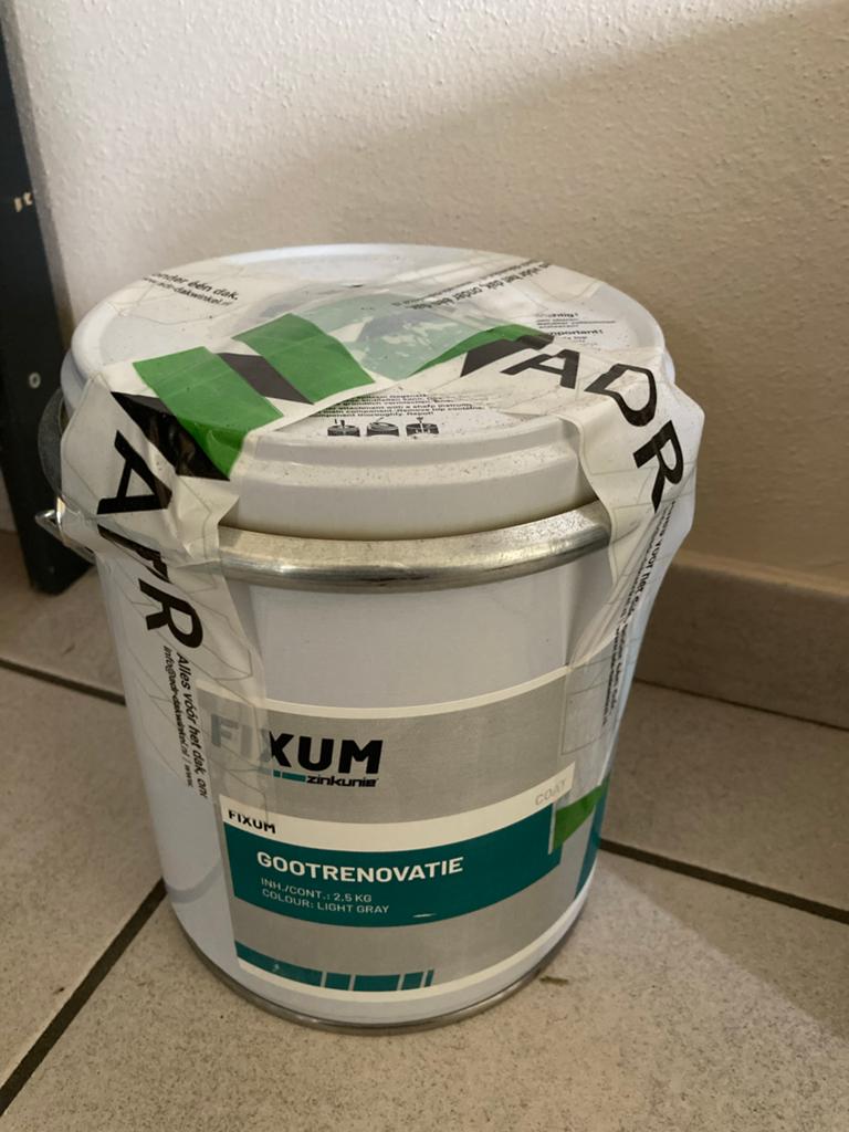 Fixum Gootrenovatie Verf - Light Gray, Ophalen of Verzenden, Grijs, Minder dan 5 liter, Verf