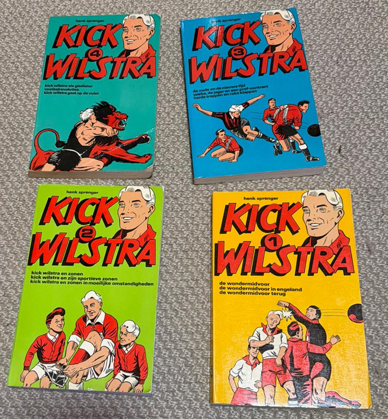 Kick Wilstra - 4 stripboeken - Boek Springer, Boeken, Stripboeken, Meerdere stripboeken, Ophalen of Verzenden, Zo goed als nieuw