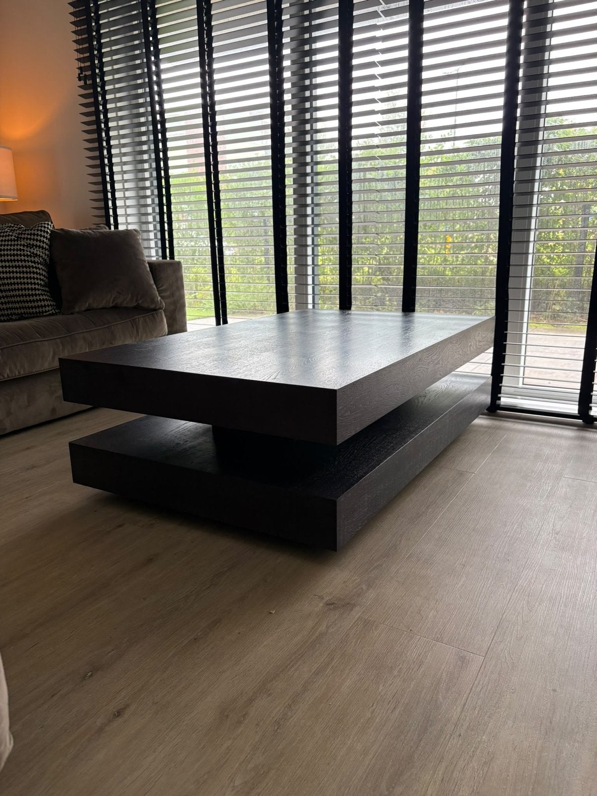 Richmond salontafel zwart, Ophalen, 100 tot 150 cm, 50 tot 100 cm, Zo goed als nieuw