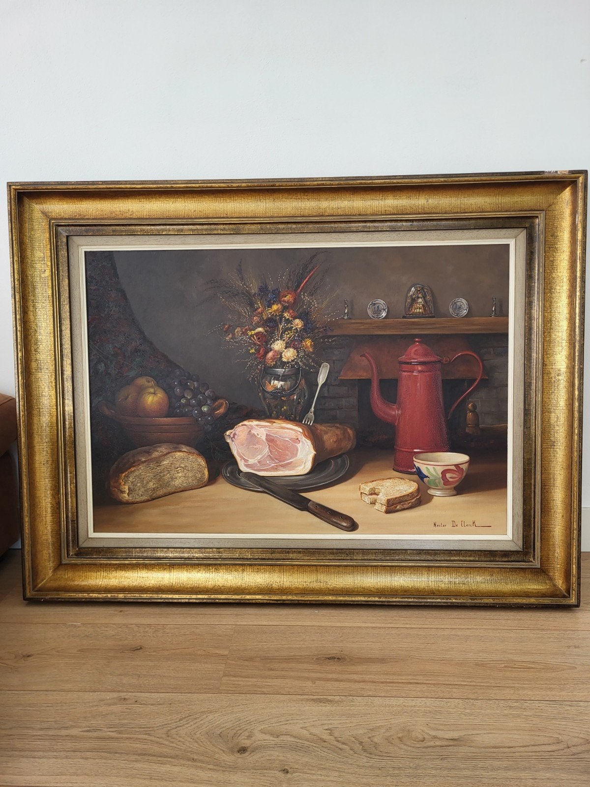 still leven schilderij van Nestor de Clerck, Antiek en Kunst, Ophalen