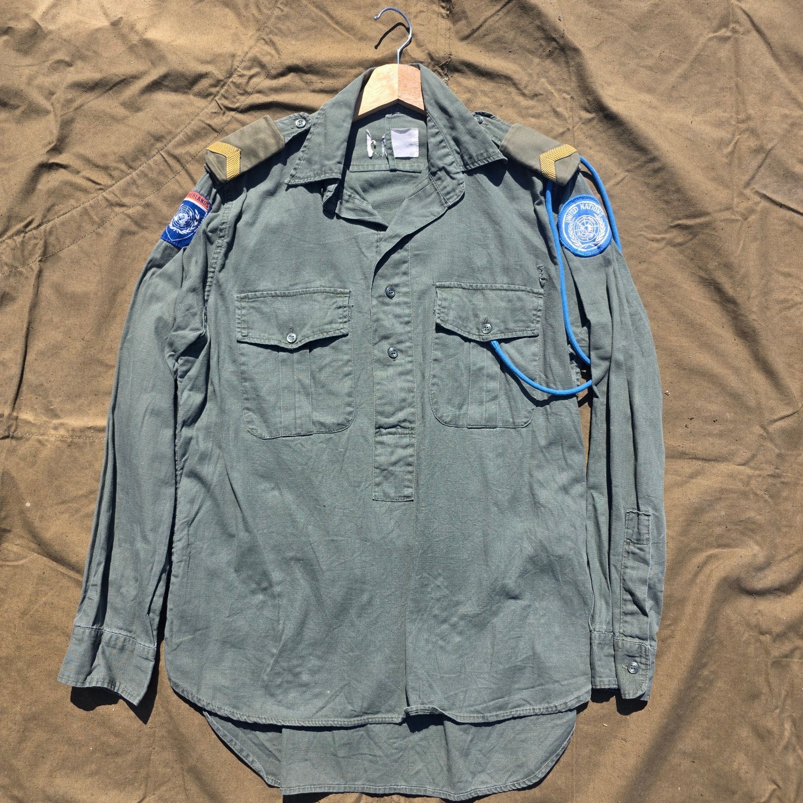 Frans tropenshirt UNIFIL, Ophalen of Verzenden, Landmacht, Nederland, Kleding of Schoenen