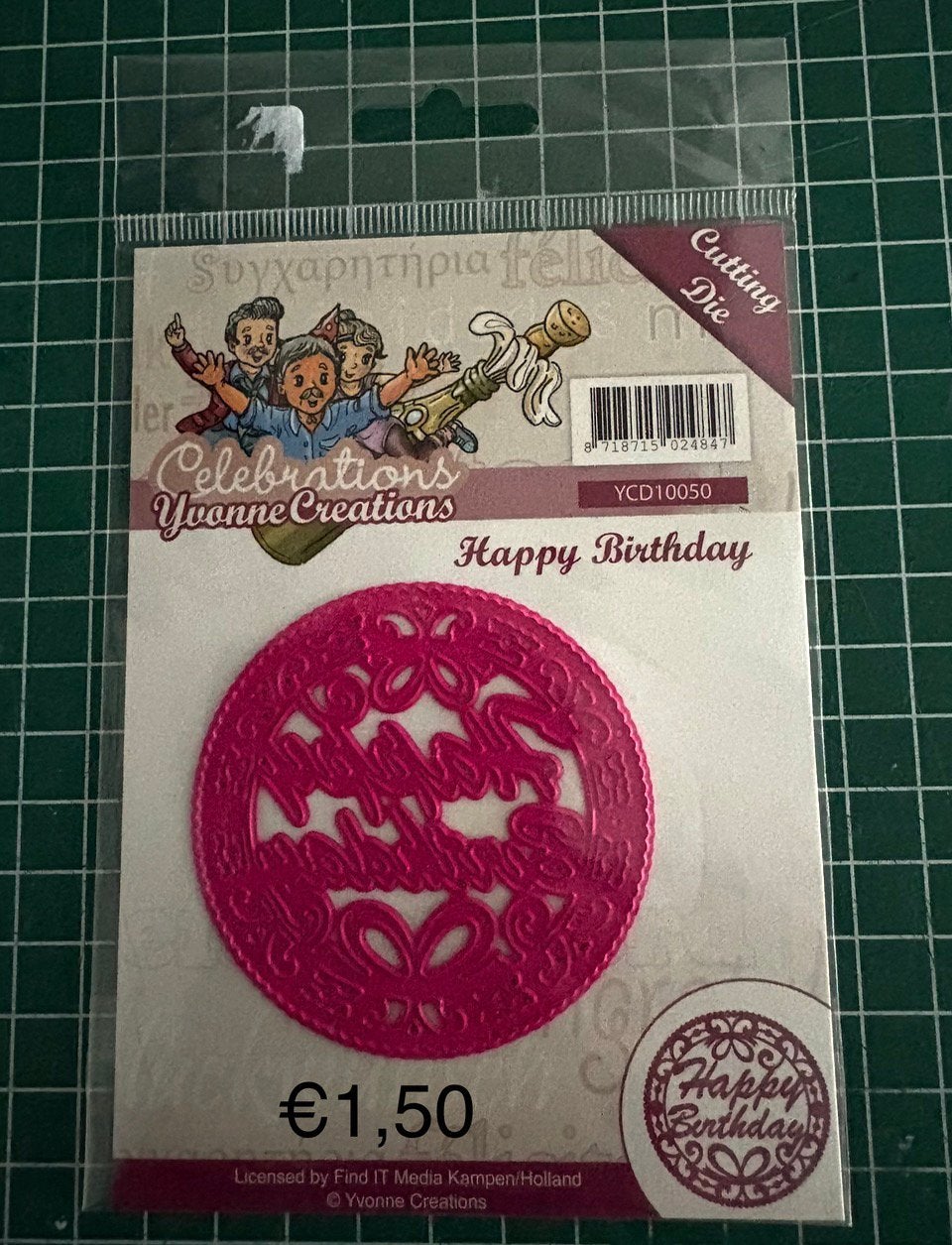 Yvonne Creations Happy Birthday Snijmal, Ophalen of Verzenden, Zo goed als nieuw, Overige thema's, Pons of Mal