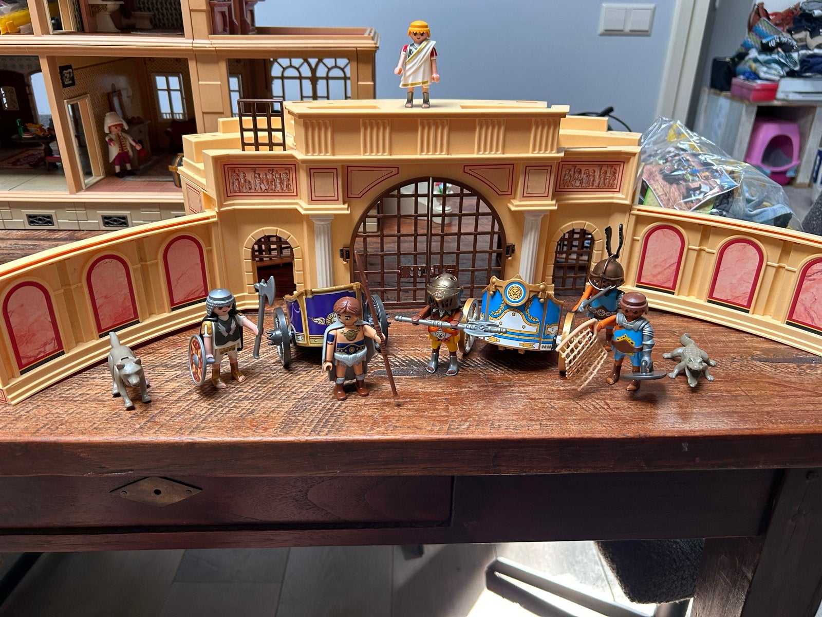 Playmobil Romeinse arena met gladiatoren en keizer, Ophalen of Verzenden, Gebruikt