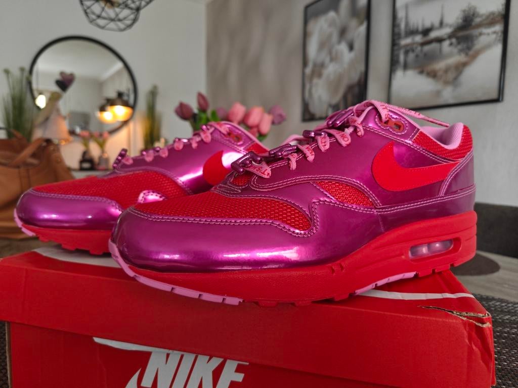 Nike Air Max 1 PRM premium pink red valentine, Overige kleuren, Nike, Nieuw, Ophalen of Verzenden