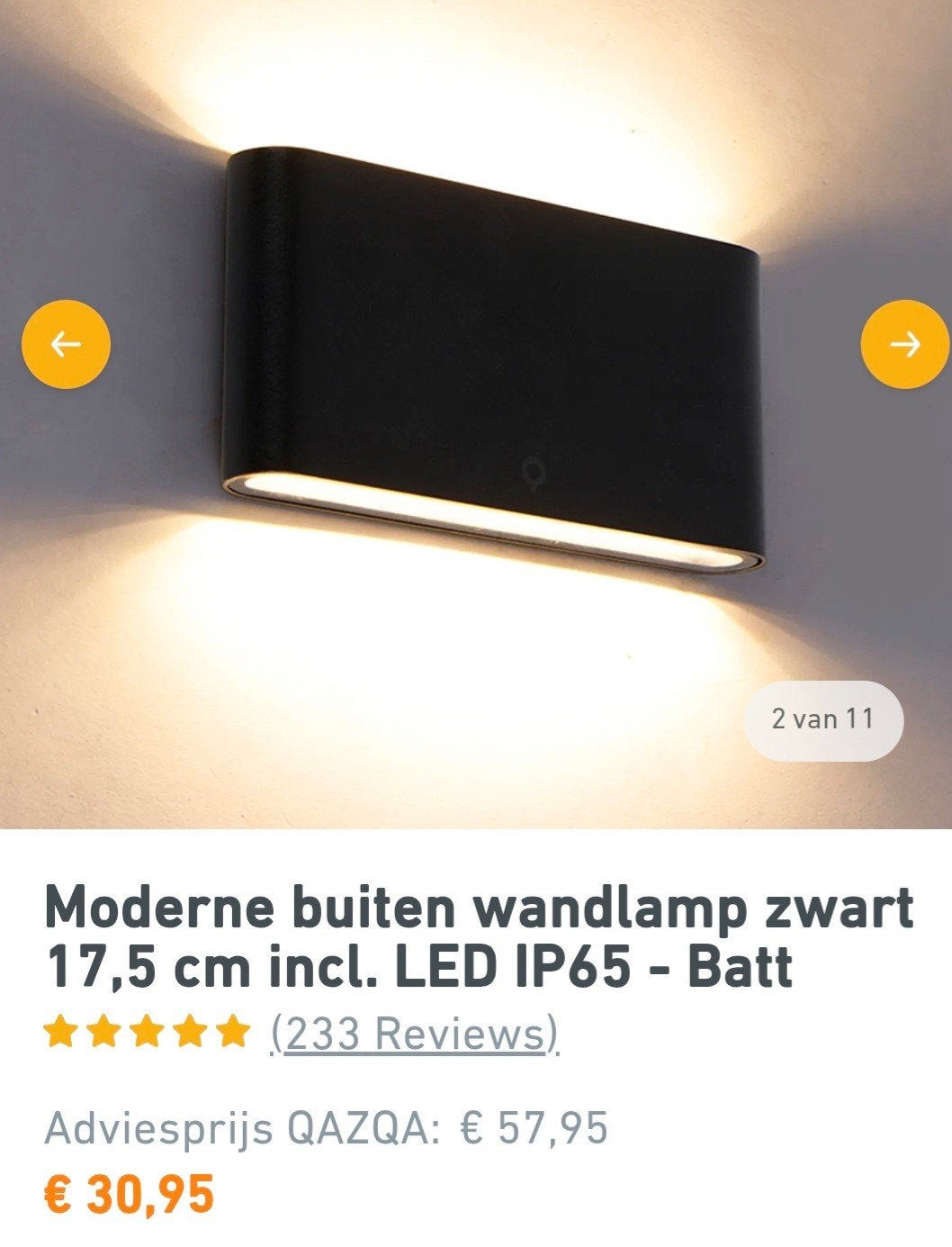 7 stuks....Buitenlamp muur, Ophalen