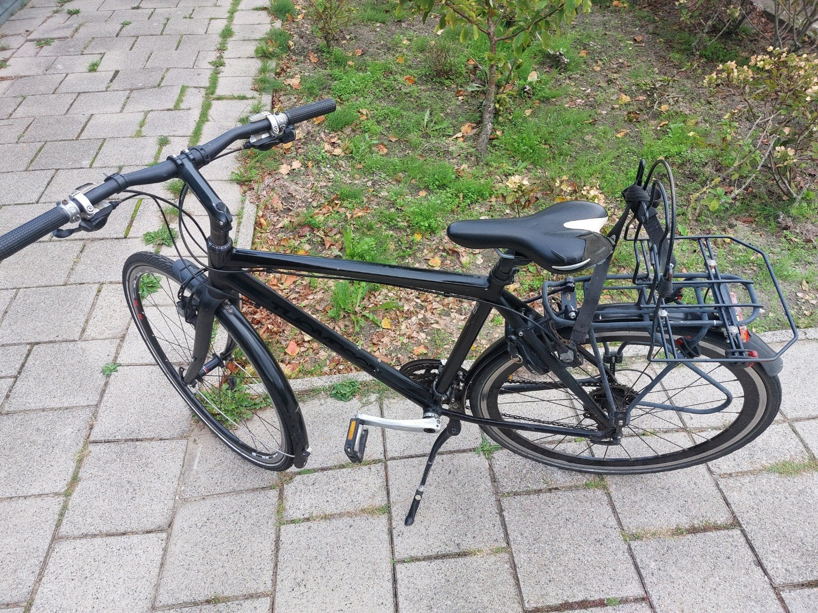 Zwarte herenfiets, goed gebruikt, Gebruikt, 26 inch, Velgrem, Meer dan 20 versnellingen