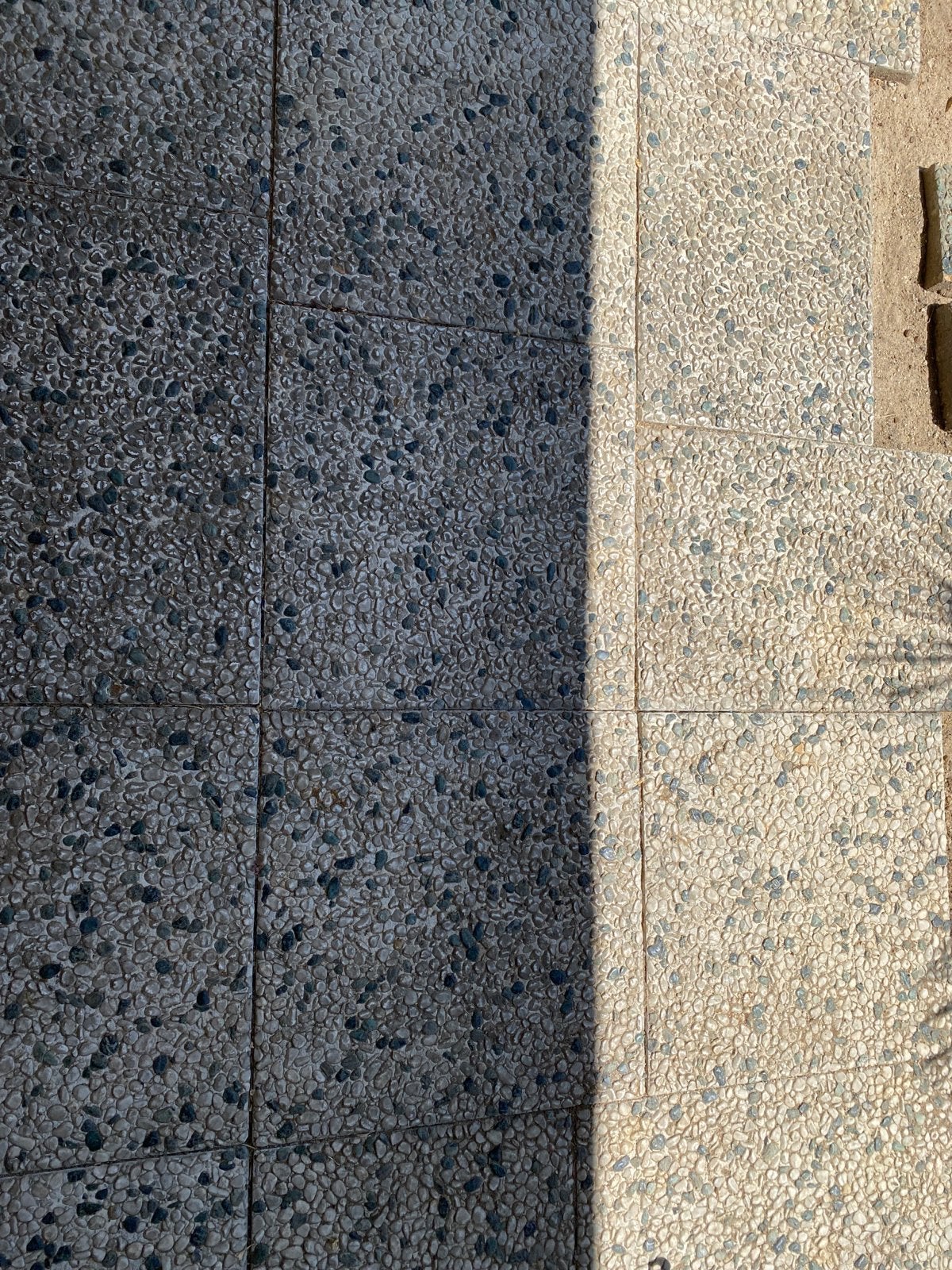 Gebruikte terrastegels met kiezelstructuur, Doe-het-zelf en Verbouw, Tegels, Ophalen, Gebruikt, 5 tot 10 m², Vloertegels