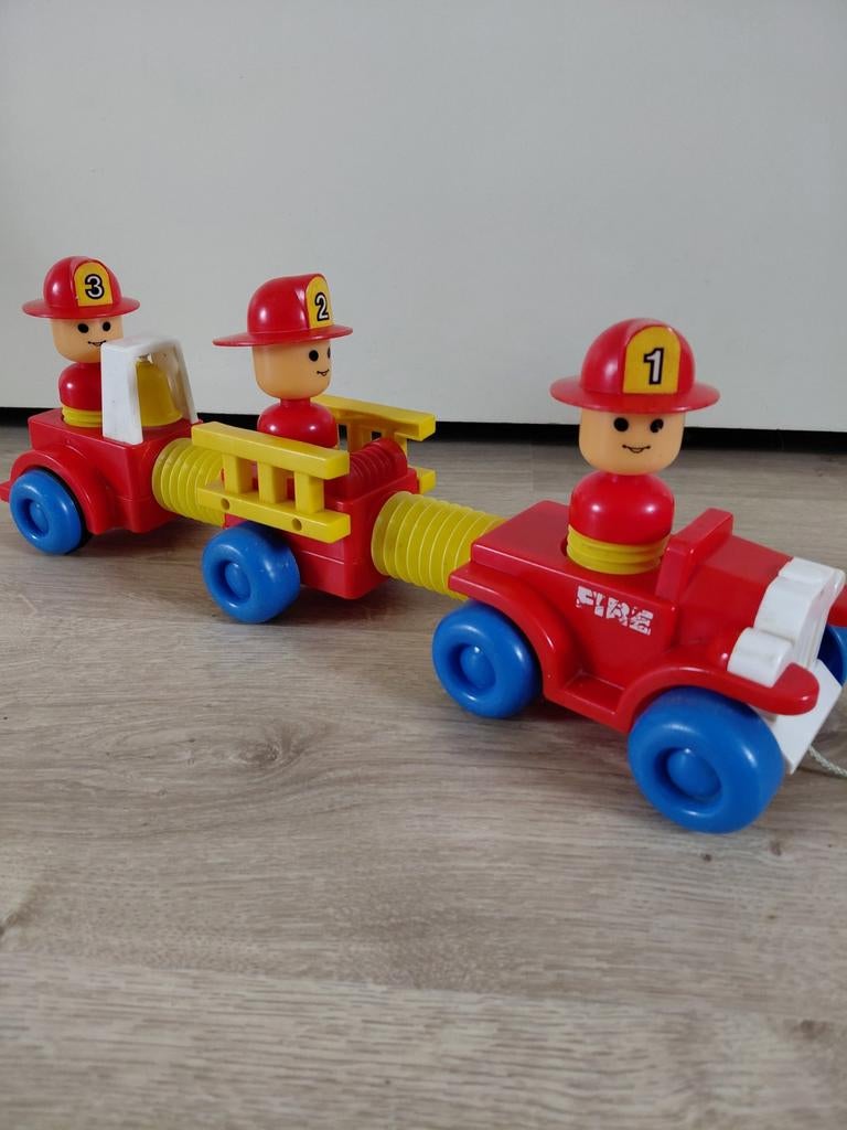 Brandweer trein met 3 poppetjes, Ophalen, Jongen of Meisje