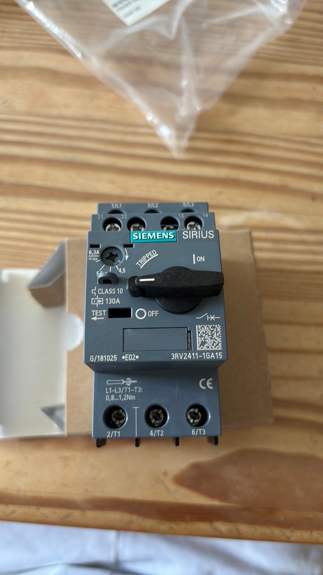 Siemens circuit breaker 3RV2411-1GA15, Ophalen of Verzenden, Zo goed als nieuw