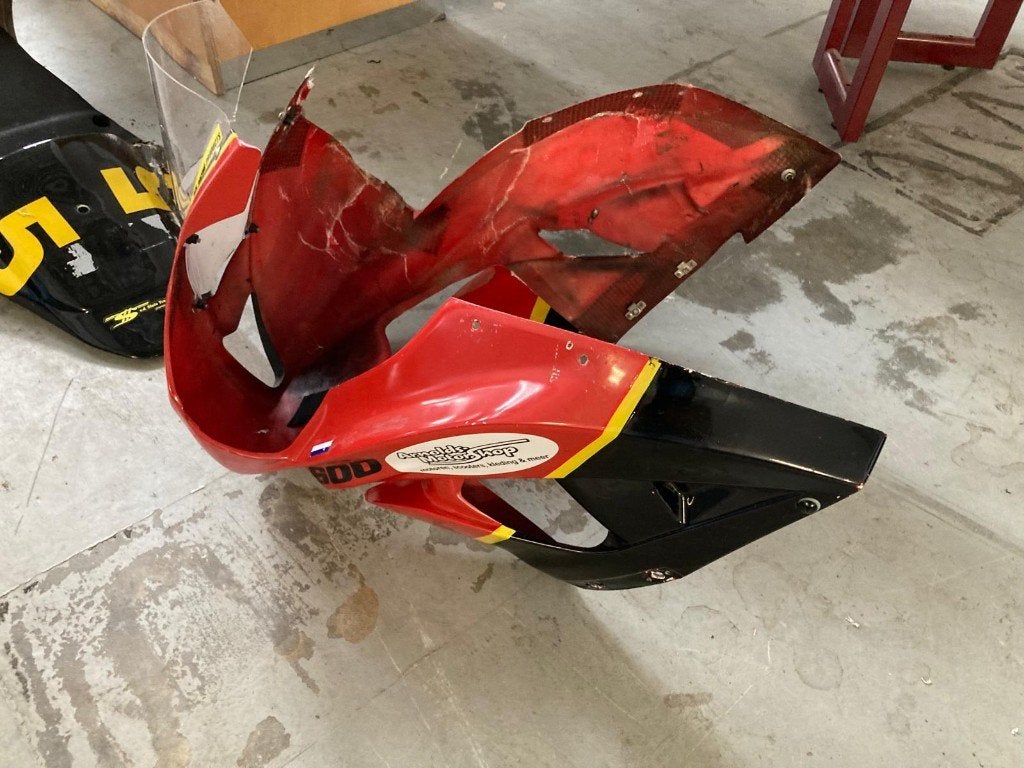 Goed gebruikte (na een crash) circuitkuipset Honda CBR600RR, Motoren, Ophalen, Gebruikt