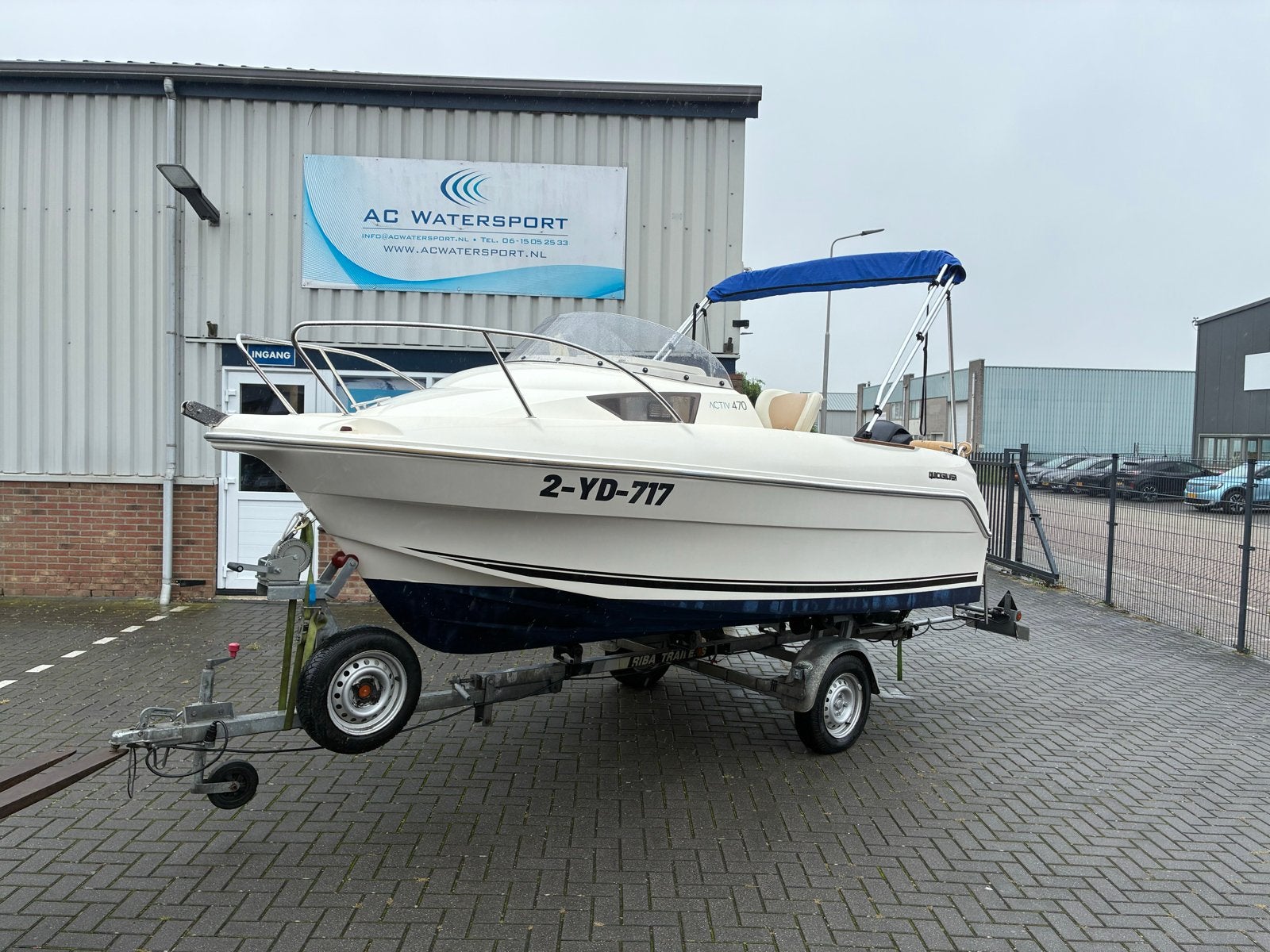 Quicksilver Activ 470 Cabin Mercury 50 Pk EFI BJ 2015 !, Watersport en Boten, Gebruikt, NL, Met afstandsbediening, 5 m
