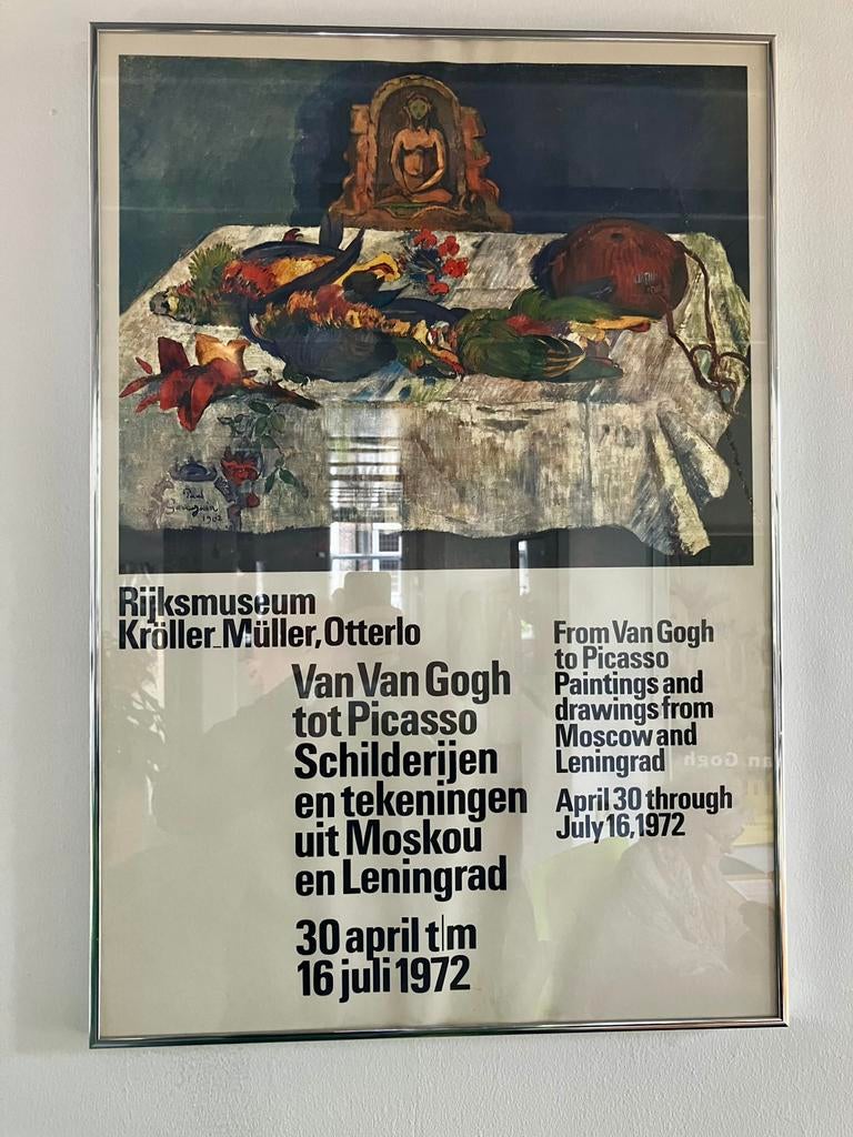 Ingelijste poster Kröller Müller 1972 (70,5 x 48,5 cm), Ophalen, Minder dan 50 cm, 50 tot 75 cm, Metaal of Aluminium