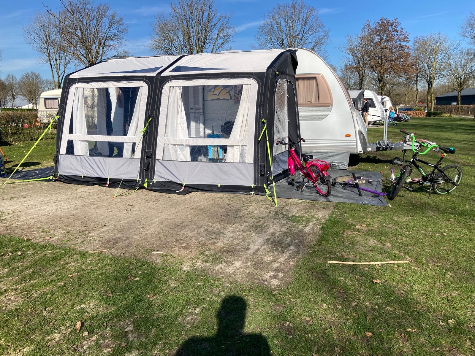 Dometic Opblaas Voortent - Zo goed als nieuw, Caravans en Kamperen, Voortenten en Luifels, Ophalen, Zo goed als nieuw, Polyester