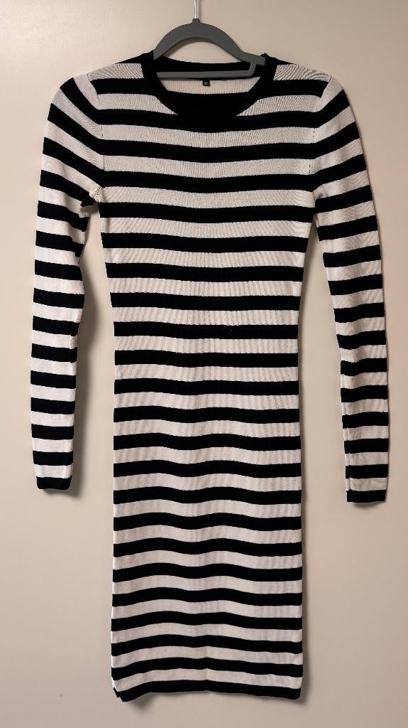 Nikkie jurk Jolie zwart/wit gestreept met lange mouwen, Zwart, Ophalen of Verzenden, Nikkie, Maat 34 (XS) of kleiner