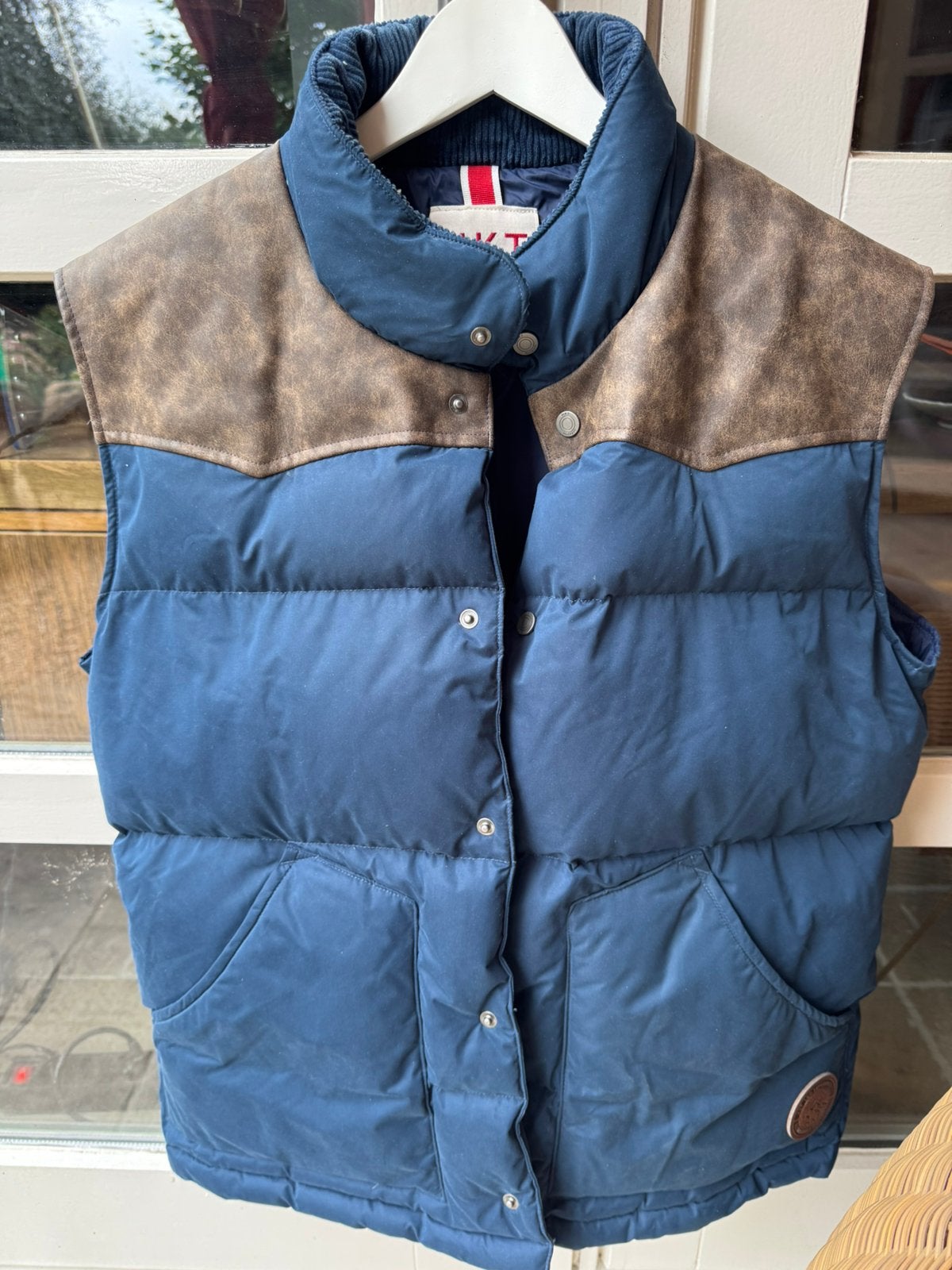 Hackett Bodywarmer Blauw large, Ophalen of Verzenden, Zo goed als nieuw, Maat 52/54 (L), Blauw