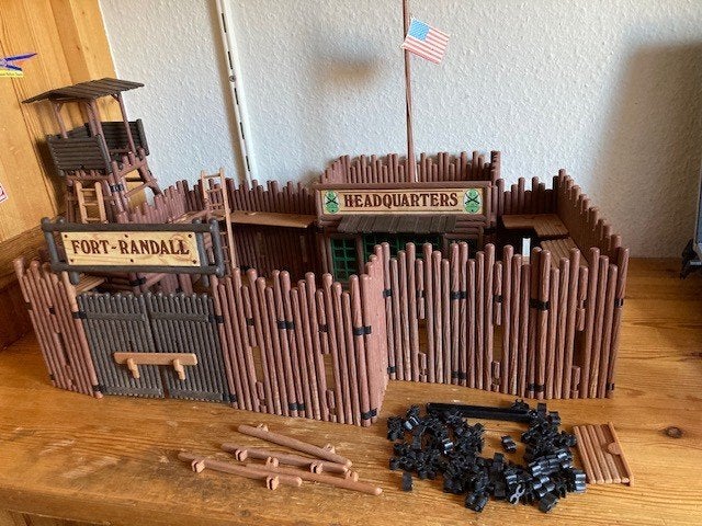 Playmobil vintage western fort Randall 3419 jaren 80 oud, Gebruikt, Complete set, Ophalen of Verzenden, Kasteel/Fort