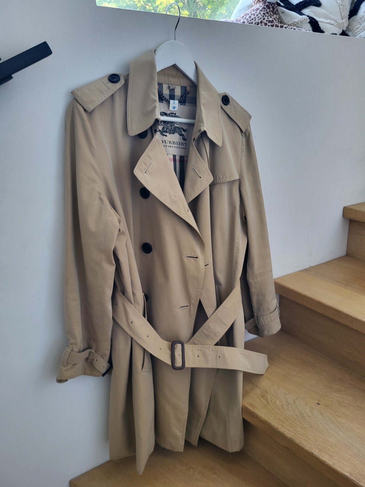 Burberry Trenchcoat - Beige - Maat 42/44 (L)-jaren 90, Beige, Maat 42/44 (L), Ophalen of Verzenden, Burberry